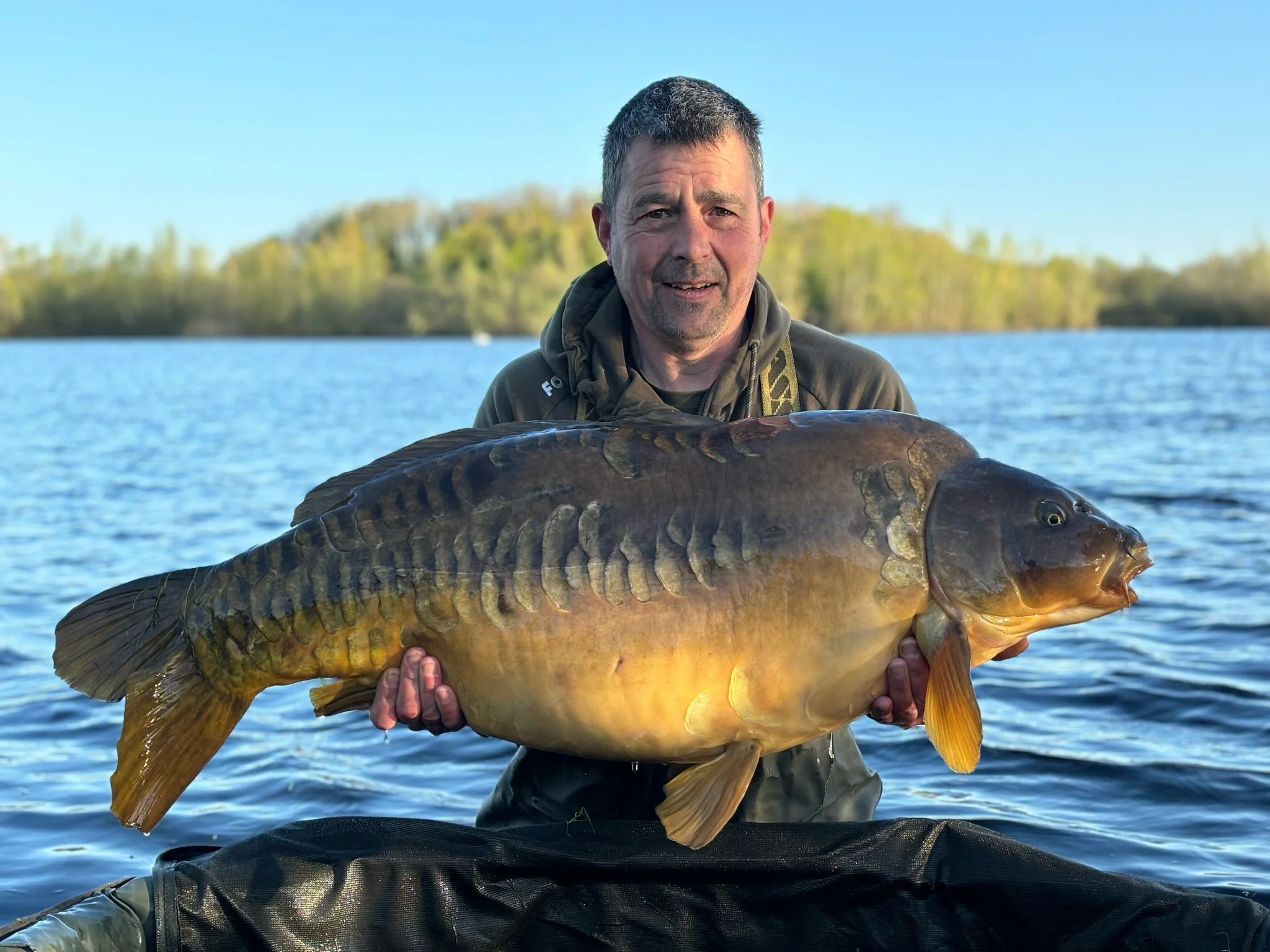 The Big Stockie Mirror Carp at 54lb 12oz from The Dell